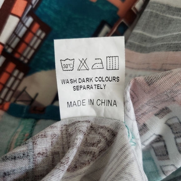 NOVELTY 'NEW YORK' PRINT SKIRT PLEATED FUN QUIRKY VACATION RETRO ROCKABILLY (S) - Picture 14 of 14